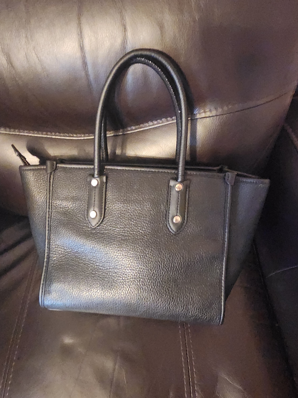 kate spade New York Black Leather Tote Bag - Picture 2 of 9